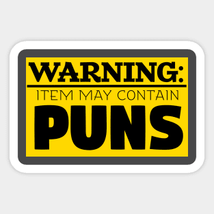 May Contain Puns Sticker